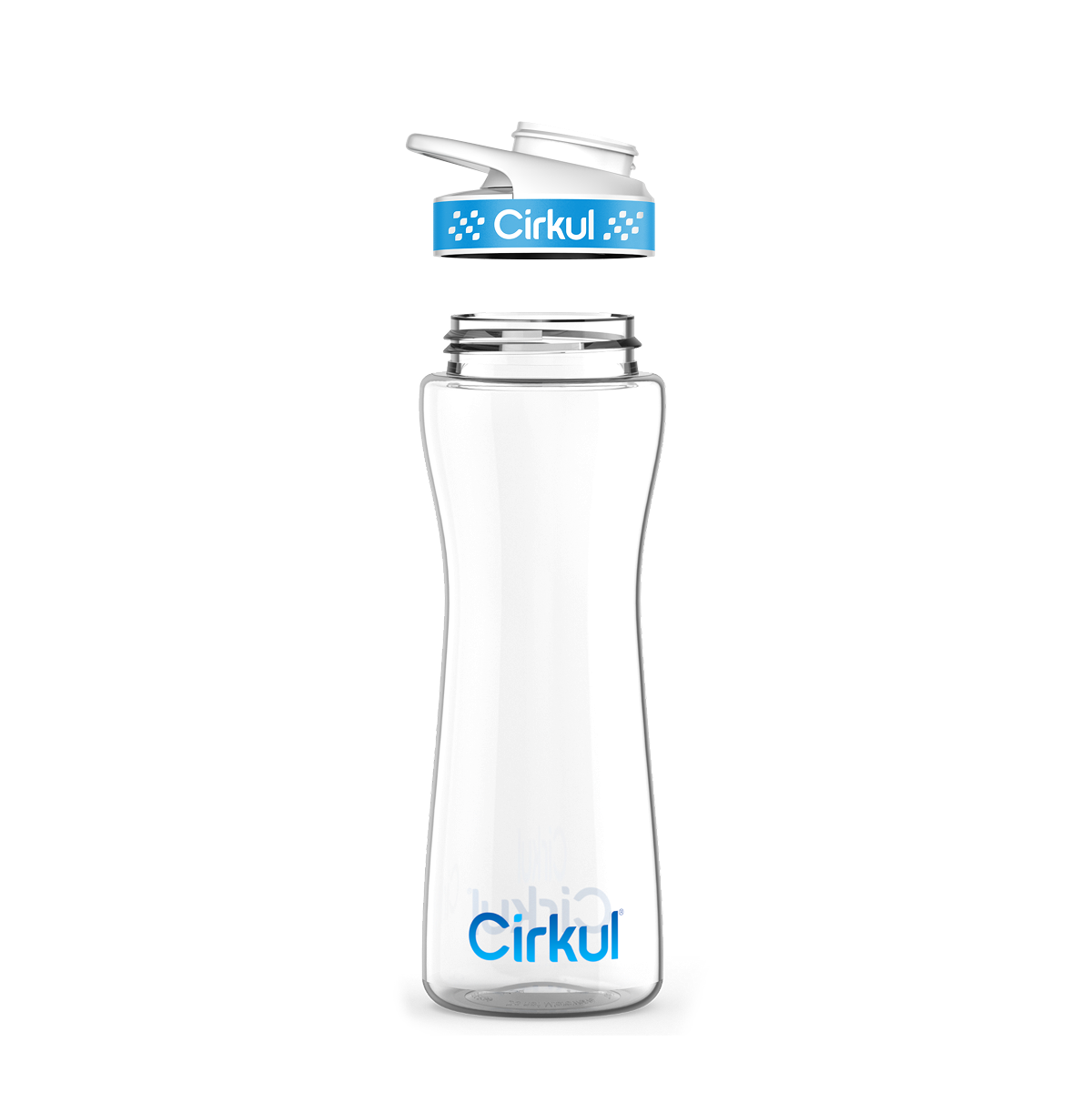 22oz. Plastic Bottle with Blue Comfort Grip Lid